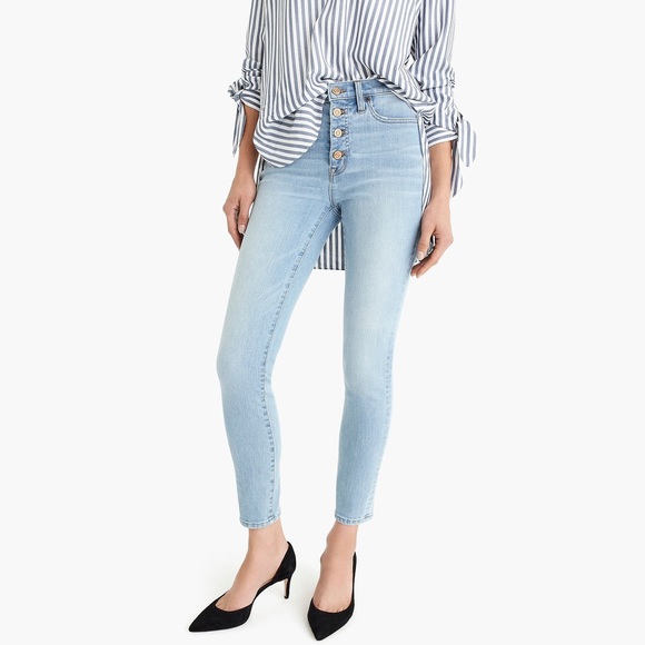 J. Crew Denim - J.CREW Button Fly Toothpick Light Blue Jeans